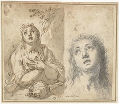 Boetvaardige Magdalena in een landschap by Jacopo Palma il Giovane