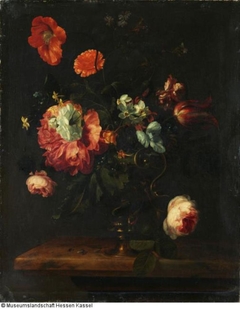 Bouquet in a vase by Herman Verelst