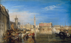 Bridge of Sighs, Ducal Palace and Custom House, Venice: Canaletti painting
