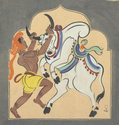 Bull Handler Haripura by Nandalal Bose