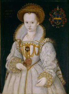 Chrysogona Baker, Lady Dacre (1572/3 - 1616) as a Child, aged 6 by Unknown Artist