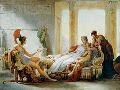 Aeneas Tells Dido the Misfortunes of the Trojan City by Pierre-Narcisse Guérin
