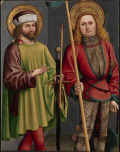 Die Heiligen Sebastian und Georg (?) by Bartholomäus Zeitblom