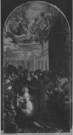 Die hl. Agnes erweckt den Sohn des Präfekten zum Leben (nach Tintoretto) by August Wolf