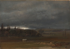 Fields near Dresden with a White Horse by Johan Christian Dahl
