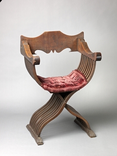 Folding armchair (sedia a Savonarola type) by Anonymous