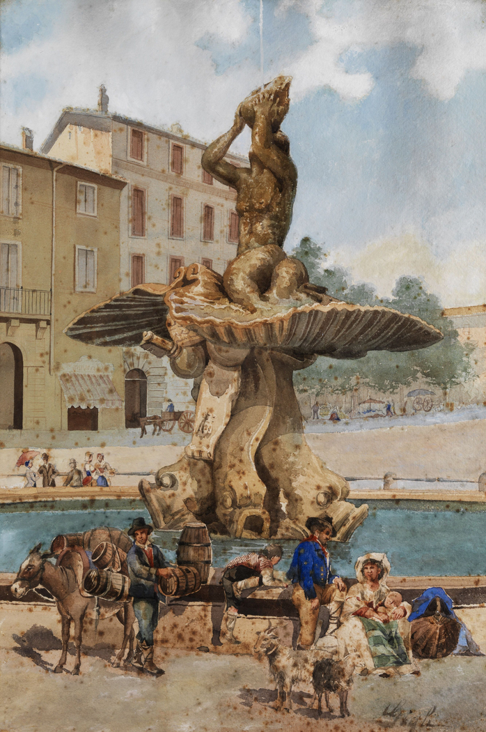 Fontana del Tritone Rome 19c.jpg
