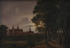 Frederiksborg Castle by Moonlight by Johan Christian Dahl