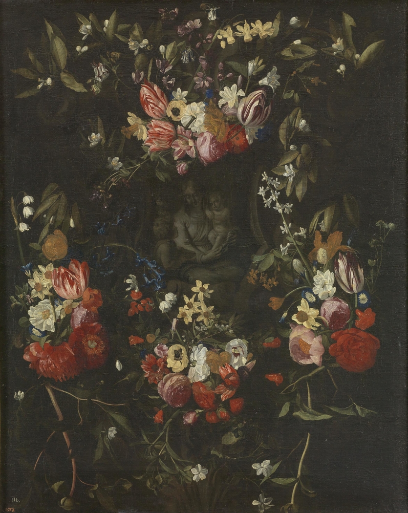 Garland of Flowers with the Virgin, the Christ Child and Saint John