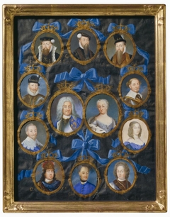 Genealogical Table of the Monarchs of Sweden, Gustav Vasa-Fredrik I by Niclas Lafrensen the Elder