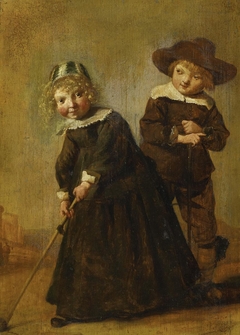 Girl and Boy at a Game of Kolf