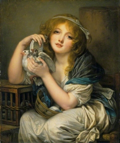 Girl with Doves by Jean-Baptiste Greuze