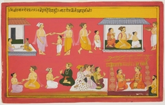 Gods and Brahmins Worshipping Durga, from the Bhagavata Purana (3 of 3) by Anonymous