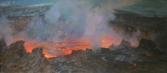 Halema‘uma‘u Eruption at Night by D. Howard Hitchcock