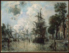 Harbor Scene in Holland by Johan Jongkind