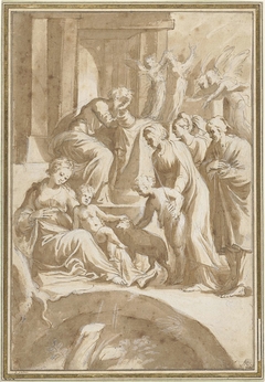 Heilige Familie met Johannes de Doper by Unknown Artist