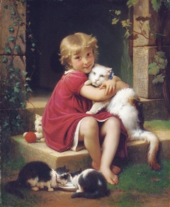 Her favourite pet by Léon Bazille Perrault