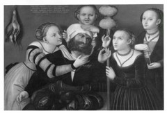 Herkules and four women by Lucas Cranach the Elder