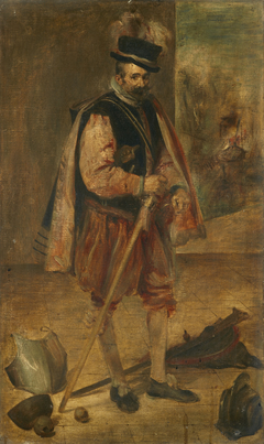 Hofnarr Philipps IV. von Spanien, Kopie nach Velázquez' Gemälde in Madrid by Franz von Lenbach