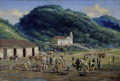 Hospital e Igreja da Misericórdia de Santos by Benedito Calixto