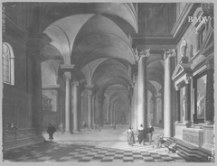 Inneres einer Renaissance-Kirche mit Staffage by Anthonie de Lorme