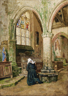 Interior of a Church in Brittany by Aloysius O'Kelly