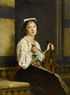 Italian Musician by Pierre-Paul-Léon Glaize