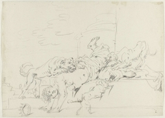 Izebel door de honden verscheurd by Leonaert Bramer