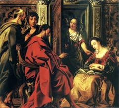 Jesus at the house of Mary and Martha by Anonymous