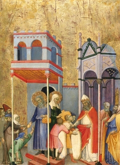 Joachim and Anna Giving Food to the Poor and Offerings to the Temple
