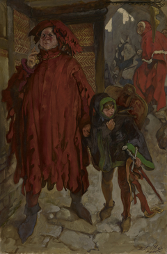 King Henry IV, Part II: Sir John Falstaff with His Page  (Act I, Scene ii) by Edwin Austin Abbey