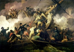 L'abordage de la Chevrette à Brest par des marins anglais (21 juillet 1801