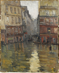 La rue Maître-Albert (inondations de 1910) by Germain Eugène Bonneton