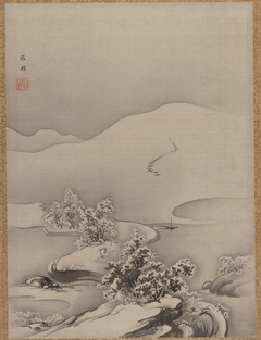 Lake and Causeway by Hashimoto Gahō