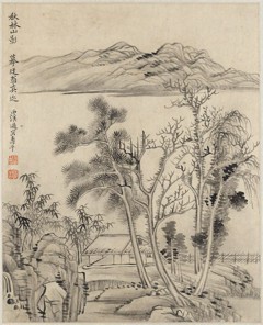 Landscape After Xu Ben (1335-1380) by Yun Shouping