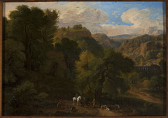 Landscape with a hunting scene