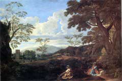 Landscape with a Woman Washing her Feet by Nicolas Poussin