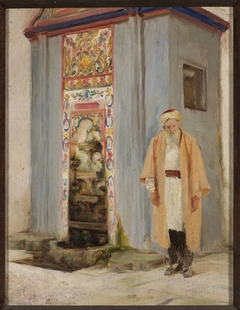 Local man by the fountain in Bakhchisaray. From the journey to Crimea by Jan Ciągliński