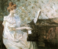 Madame Misia Natanson au piano by Henri de Toulouse-Lautrec