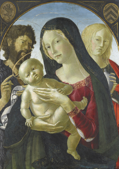 Madonna and Child with St. John the Baptist and St. Mary Magdalene by Neroccio di Bartolomeo de' Landi