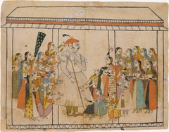 Maharaja Raj Singh Adored by His Ladies by Anonymous