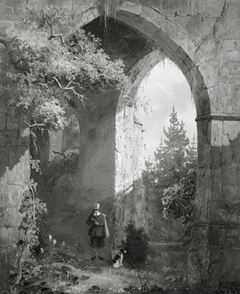 Man at a ruin by Joannes van Liefland