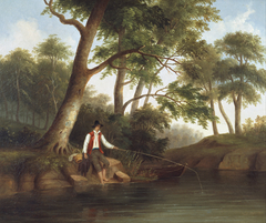 Man Fishing by Robert S. Duncanson