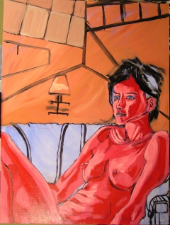 Melissa K. in Vitro 2008; 48in X 38in; Oil on Canvas; Steve Hendrickson by Steve Hendrickson