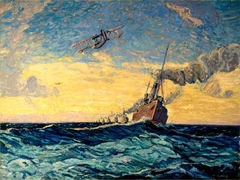 Minesweepers, Halifax by Arthur Lismer