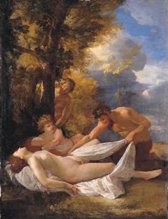Nymph with Satyrs by Nicolas Poussin