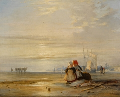 Picardy Coast with Children – Sunrise by Richard Parkes Bonington