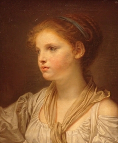 Portrait de jeune fille au ruban bleu (Jean-Baptiste Greuze)