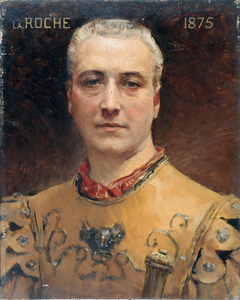 Portrait de Jules Laroche (1841-1925), sociétaire de la Comédie-Française, en costume de scène by Aimé Morot