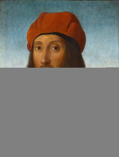 Portrait of a Man with Red Beret and Book by Antonello de Saliba